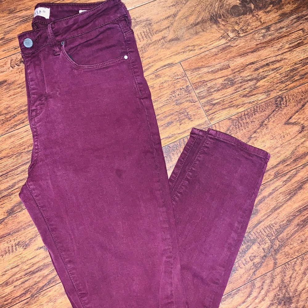 Maroon skinny Pants